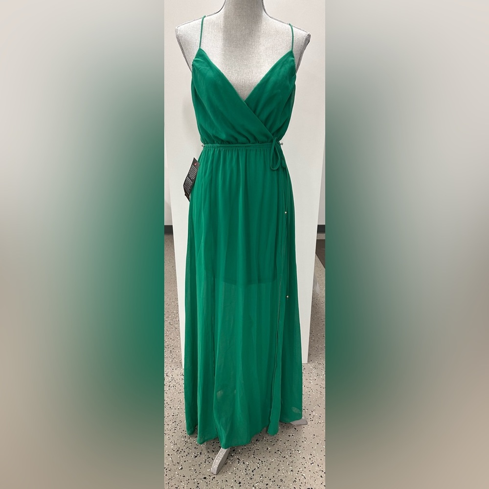 Bebe Emerald green maxi dress